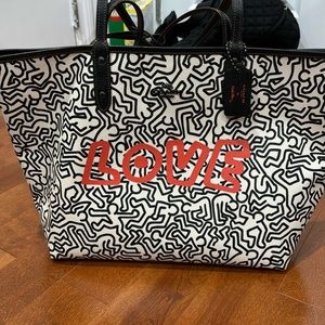 Coach x Keith Haring LOVE Reversible City Tote